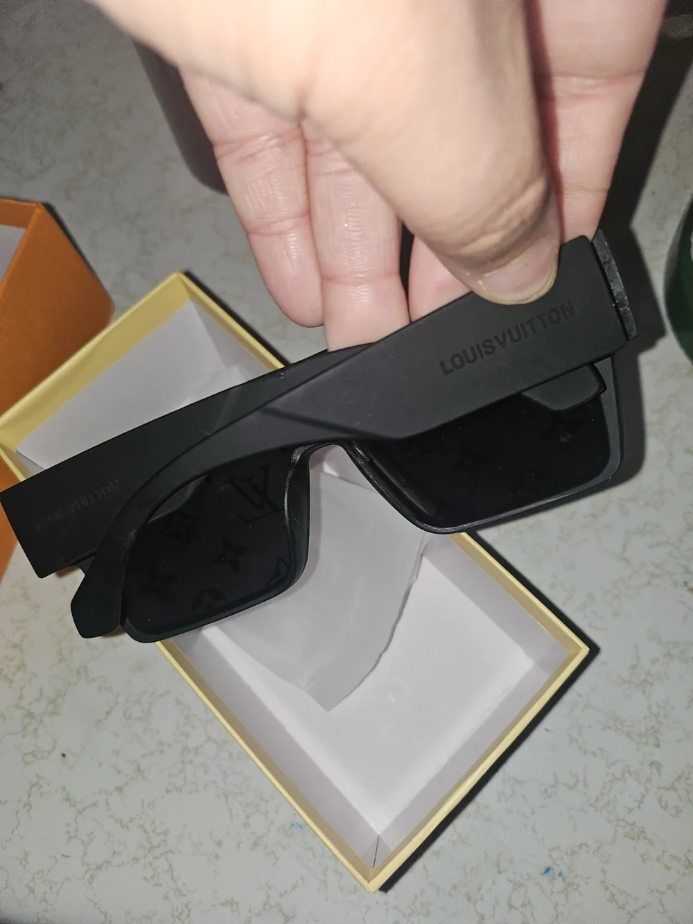 Louis Vuitton Black Monogram VR Shield Cover